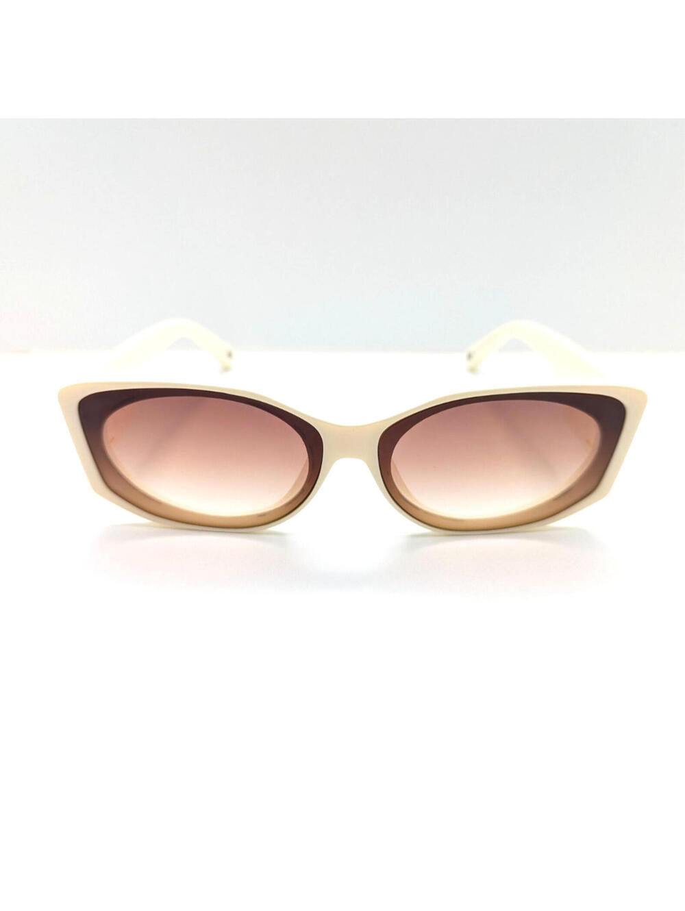 19010 Brown Gradient Lens Cream Cat Eye Frame Women’s Sunglasses 64-12-145
